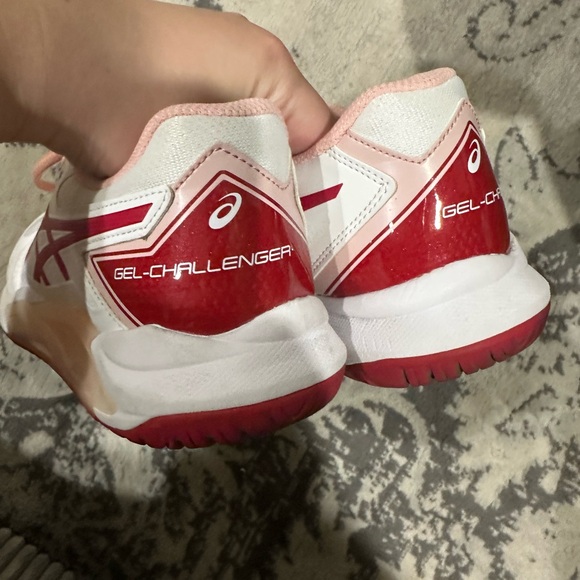 ASICS Women's White and Red Sneakers, Gel Challenger - Picture 6 of 6